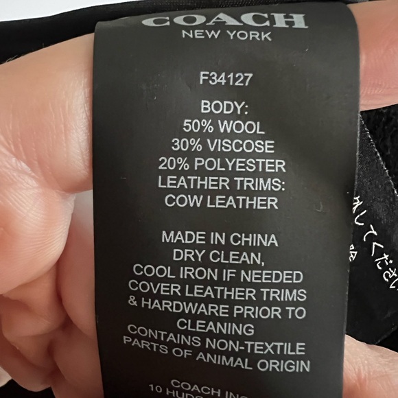 Coach wool hooded cloak black and red plaid - Picture 3 of 8